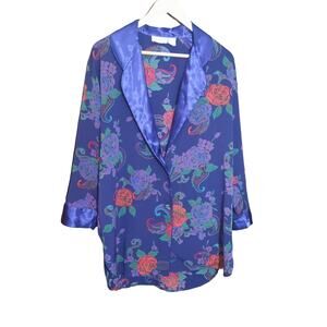 Victoria's Secret Gold Label Floral Paisley Night Shirt Size Small
